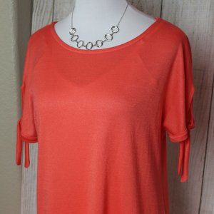 Coral Cap Sleeve Top